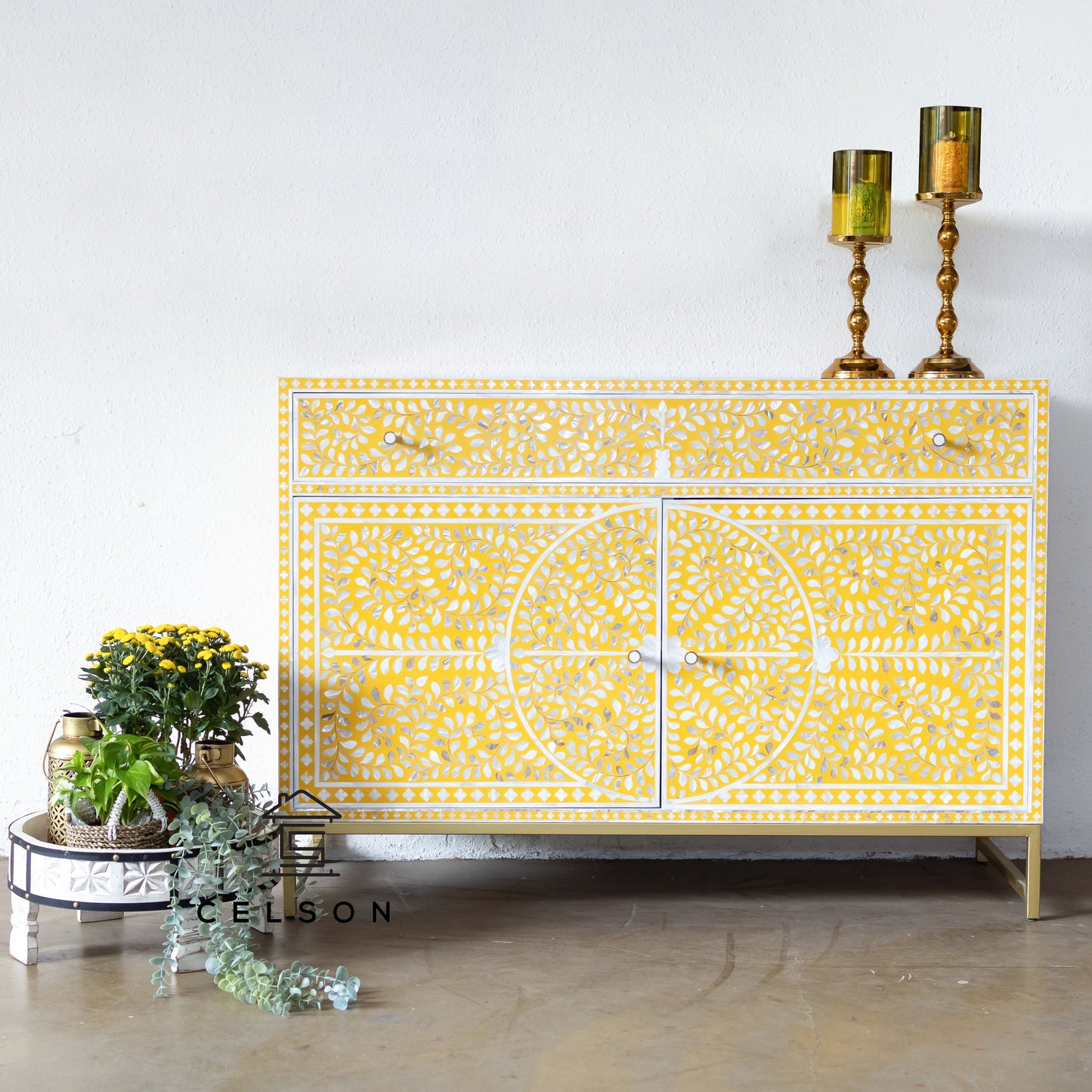 Sara Mother of Pearl Inlay Chest of Drawer