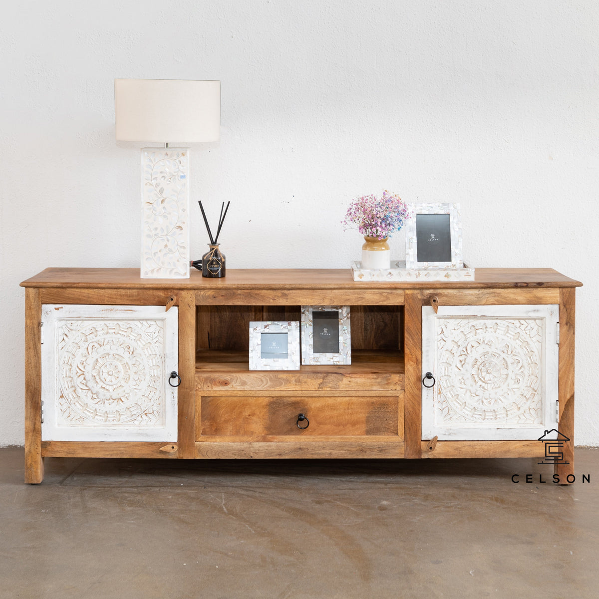Axlon Hand Carved TV Cabinet