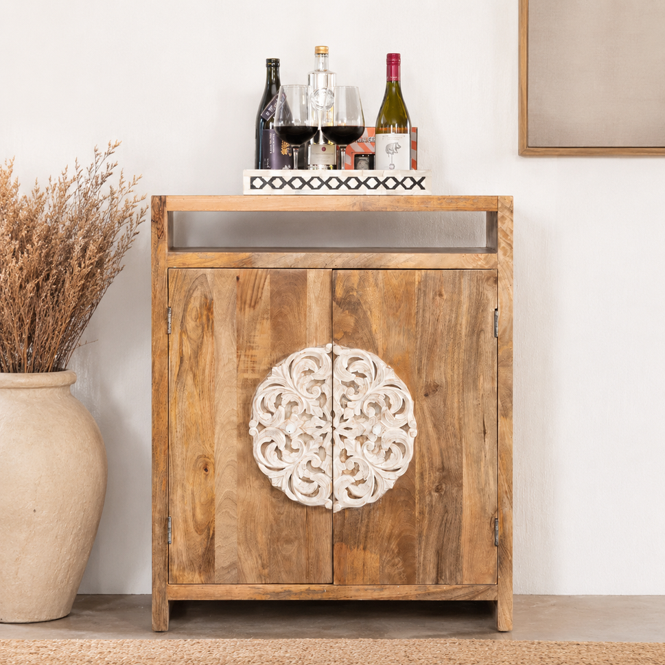 Amira Wooden Bar Cabinet