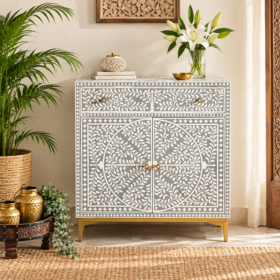 Estia Bone Inlay Cabinet