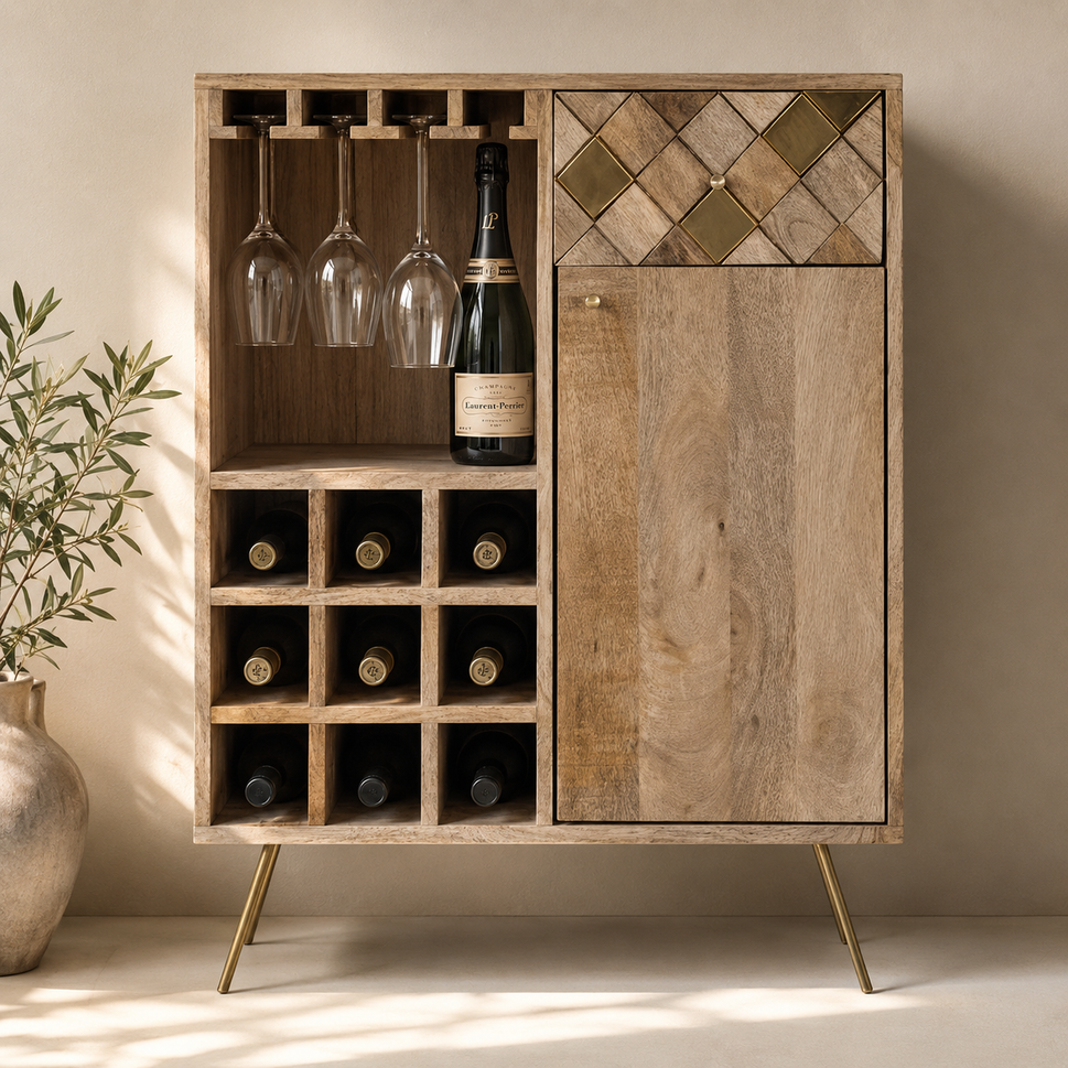 Christopher Wooden Bar Cabinet