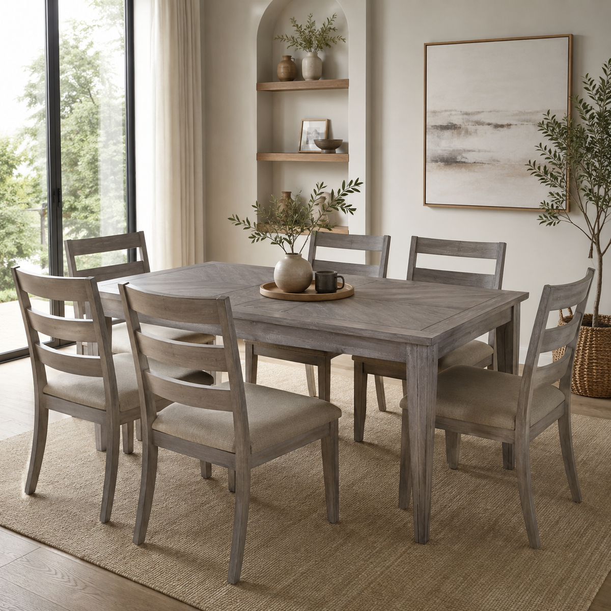 Dilios Hand Carved Wooden Dining Table