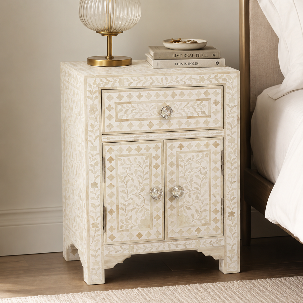 Bridget Bone Inlay Bedside
