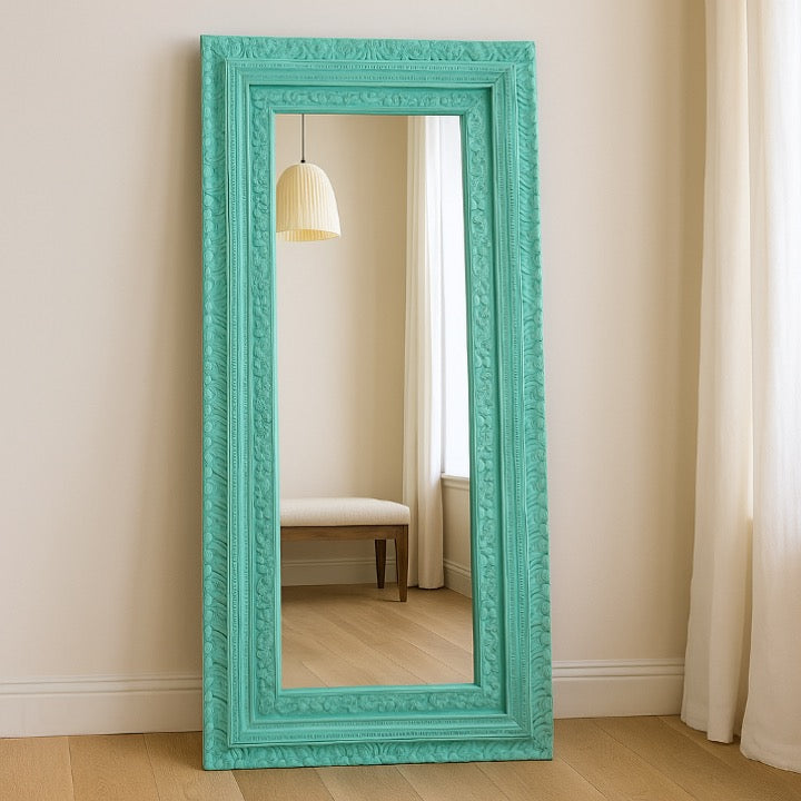 Kenny Hand Carved Wooden Mirror