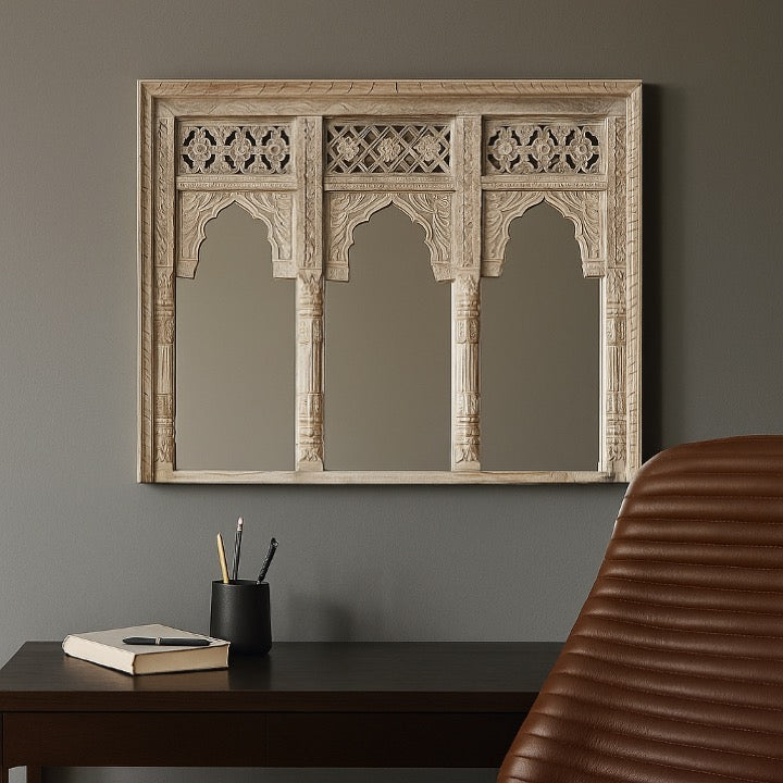 Joyce Carved Wooden  Mirror