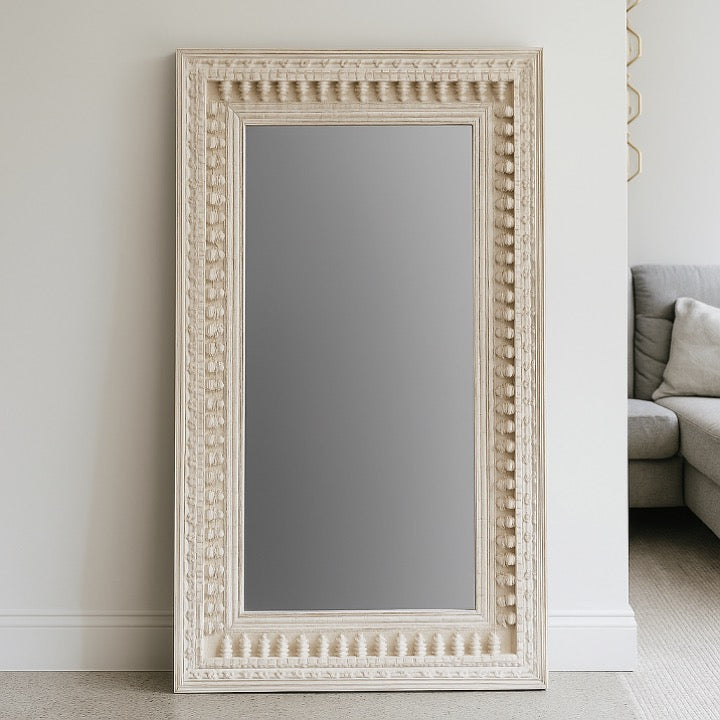 Neesa Hand Carved Wooden Mirror