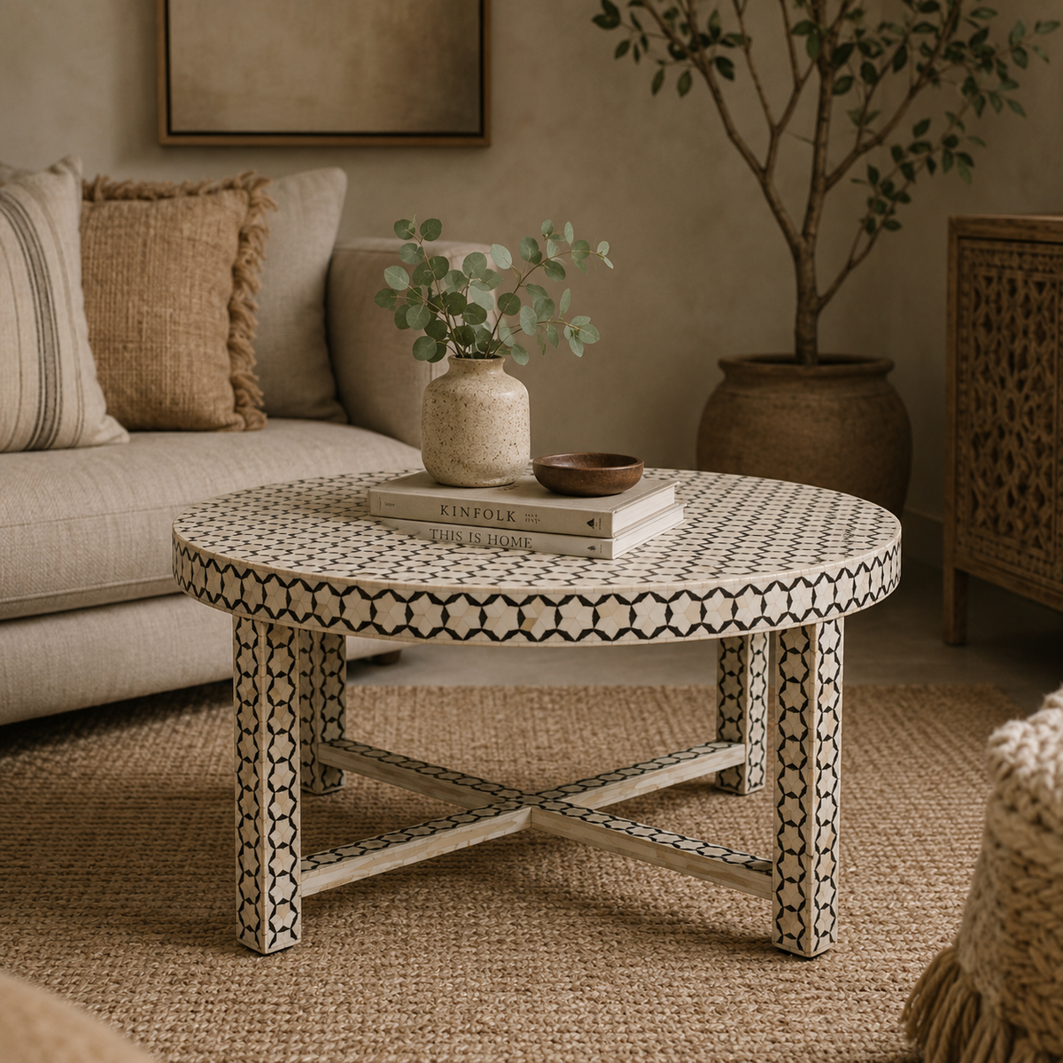 Riva Bone Inlay Coffee Table
