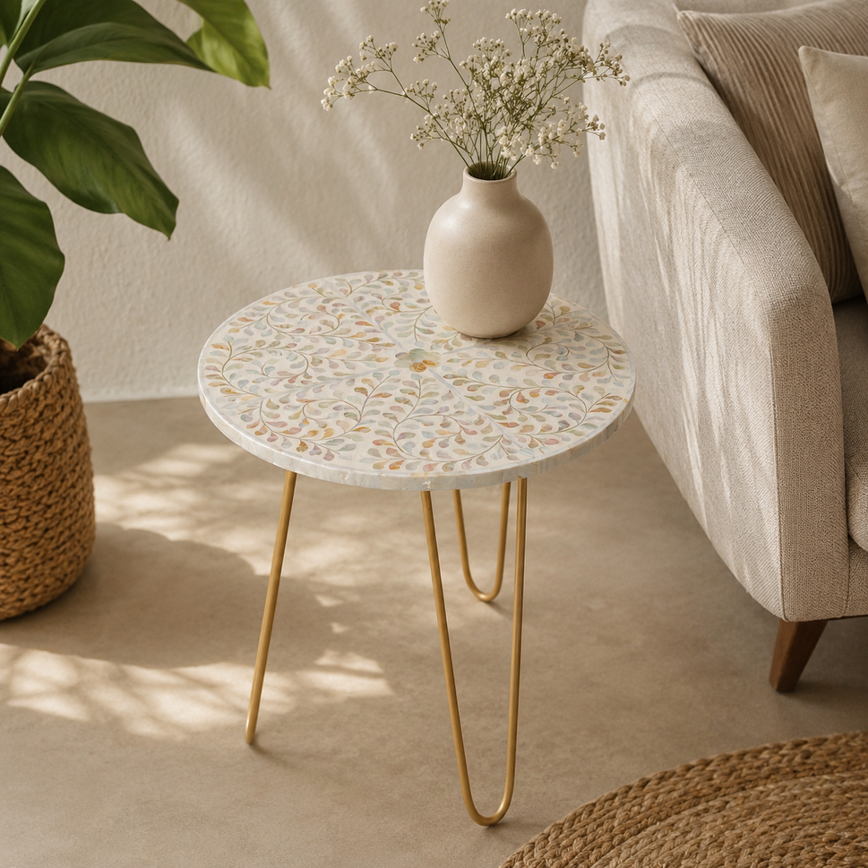 Liana Mother of Pearl Inlay Table