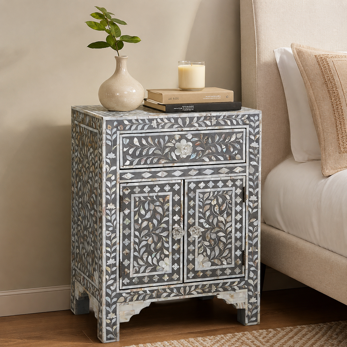 Gabrielle Mother of Pearl Bedside