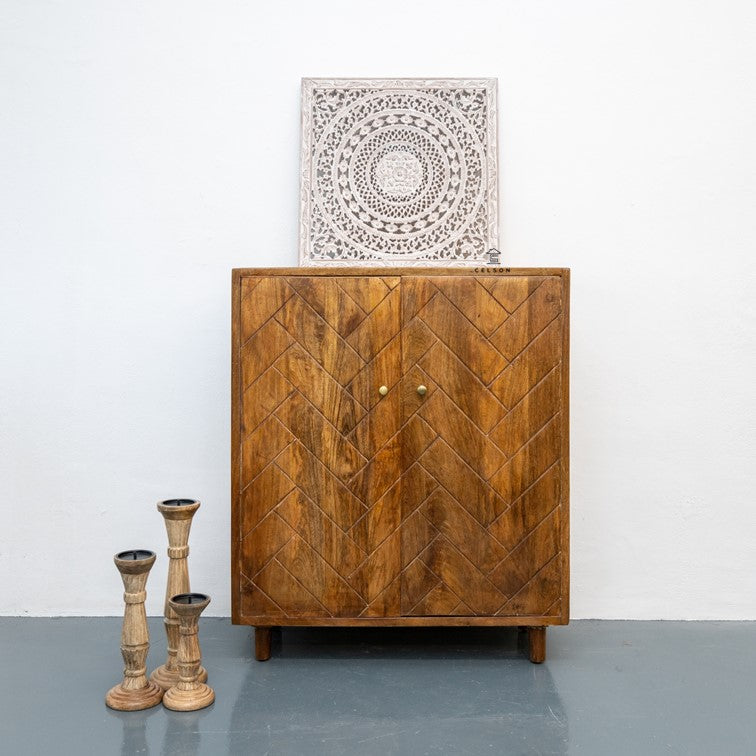 Keith Carved Wooden Cabinet