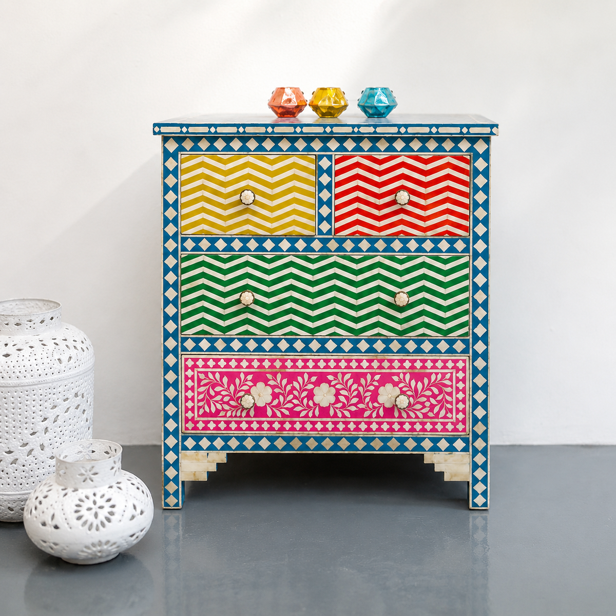 Erika Bone Inlay Chest of Drawers