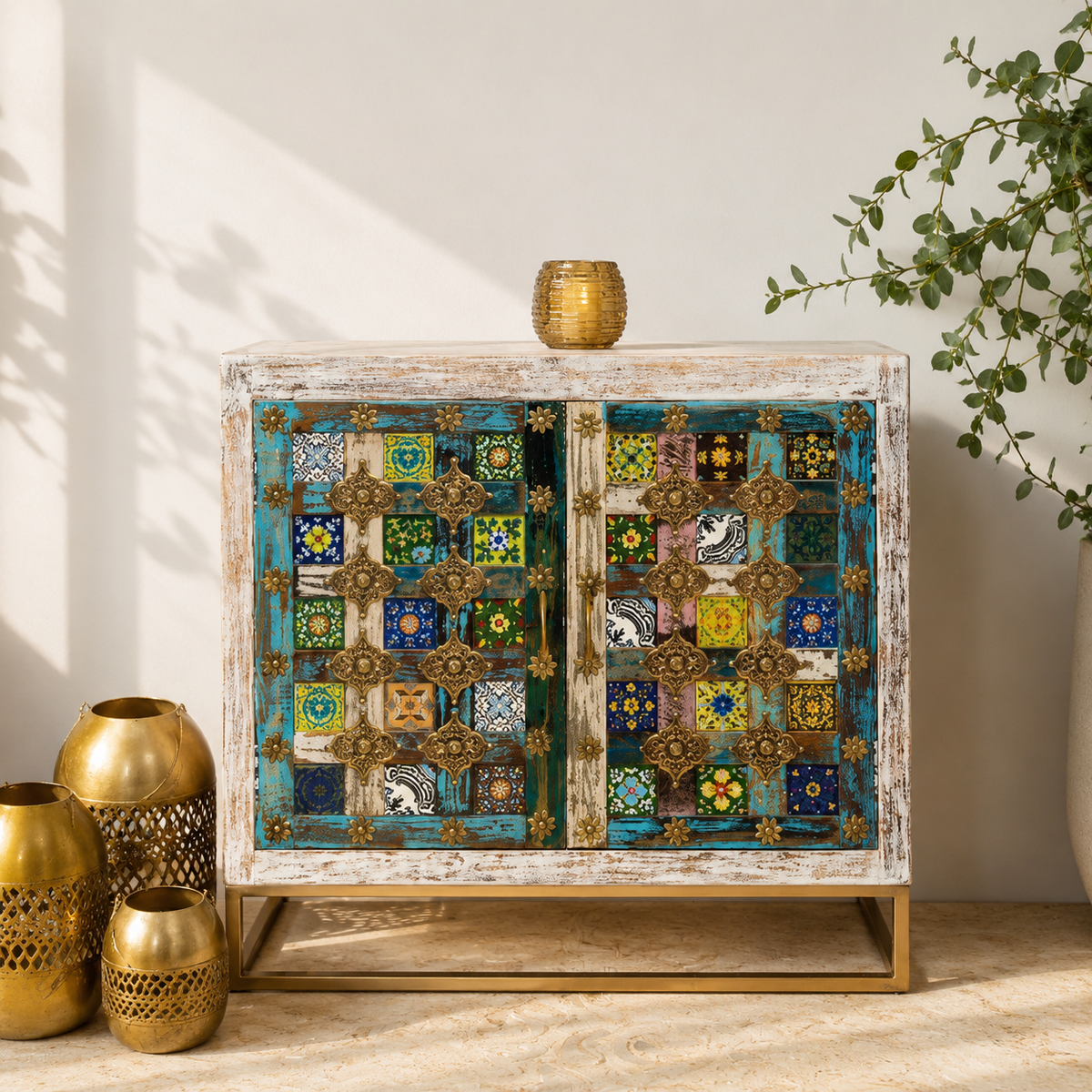 Tyler Carved Wooden Cabinet