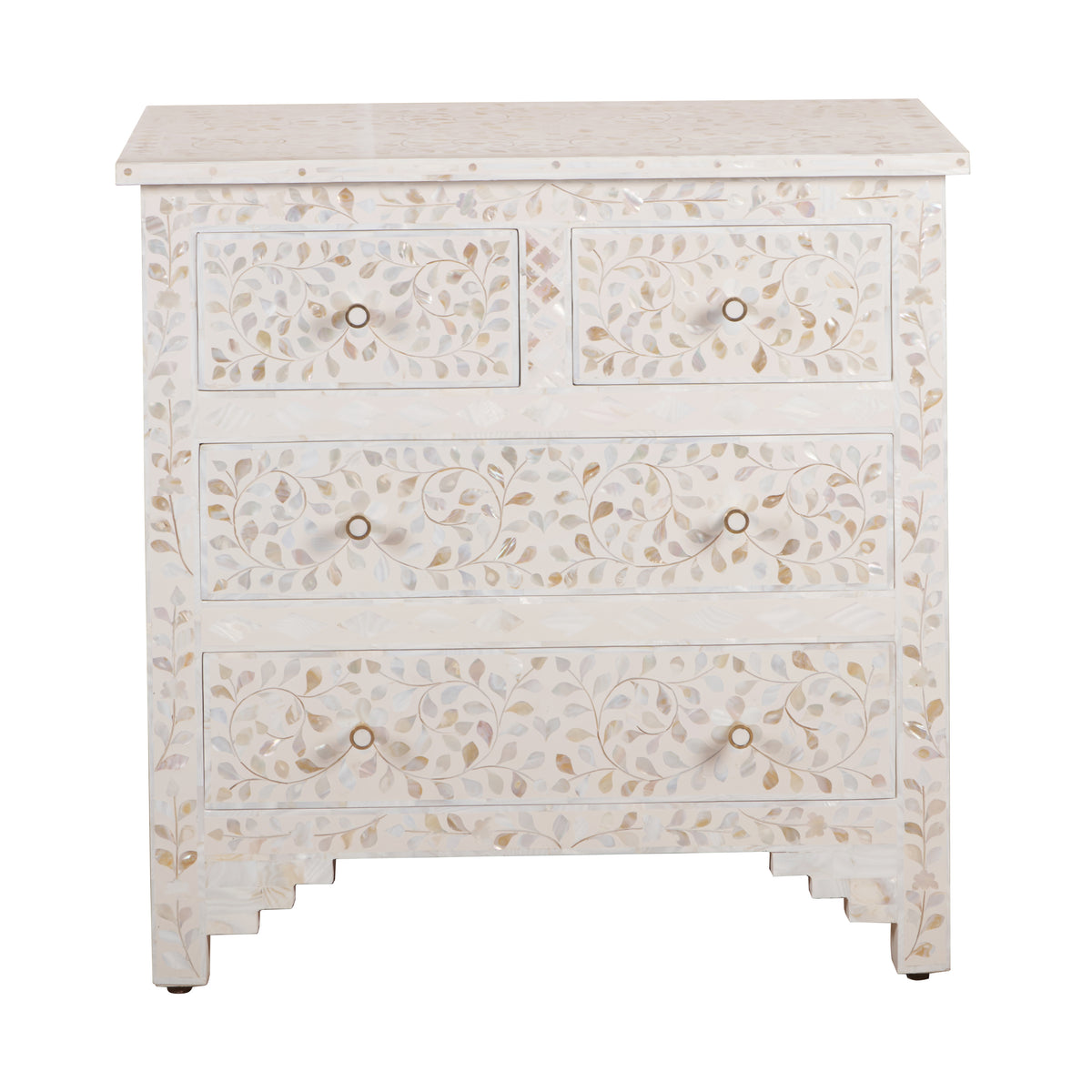 Leo Mother of Pearl  Inlay Chest of Drawer