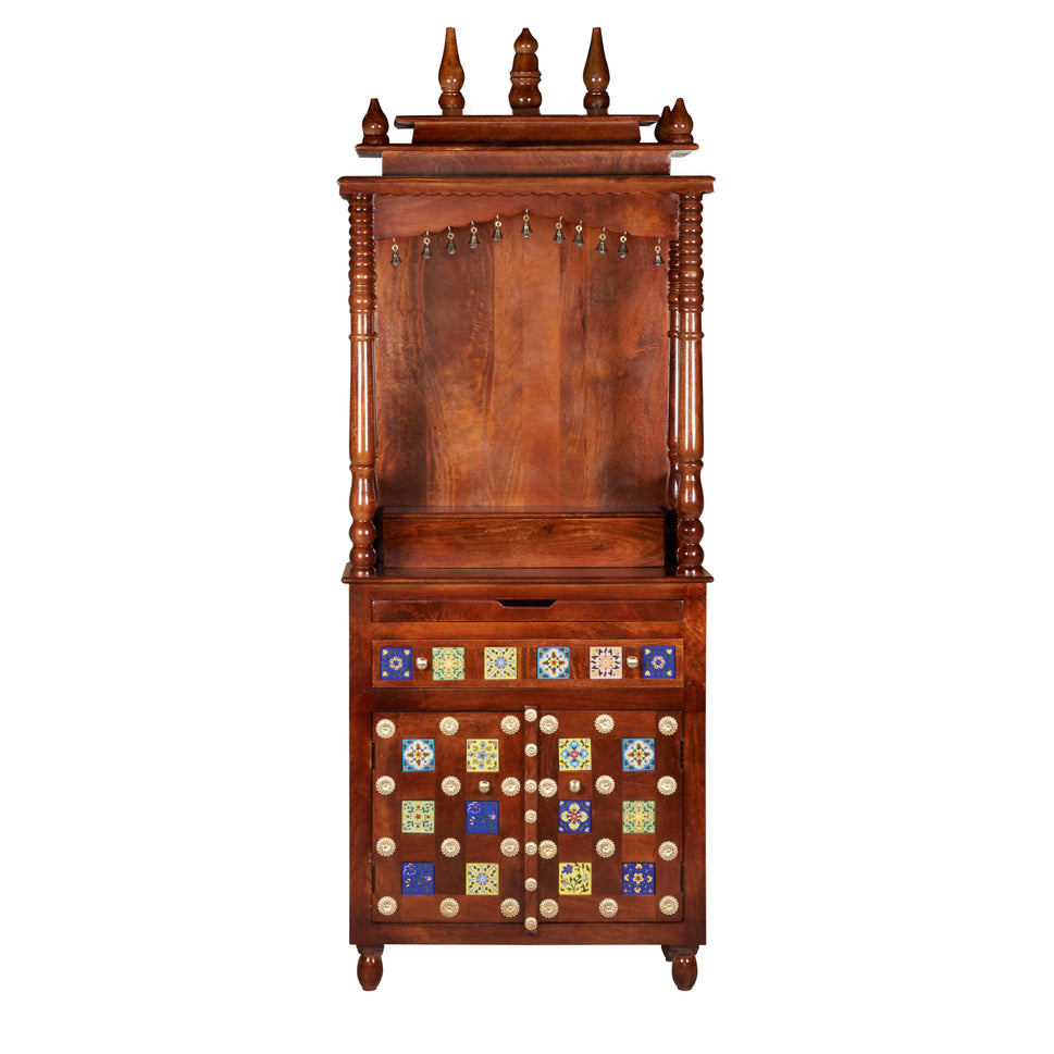 Vidhi Hand Carved Wooden Mandir