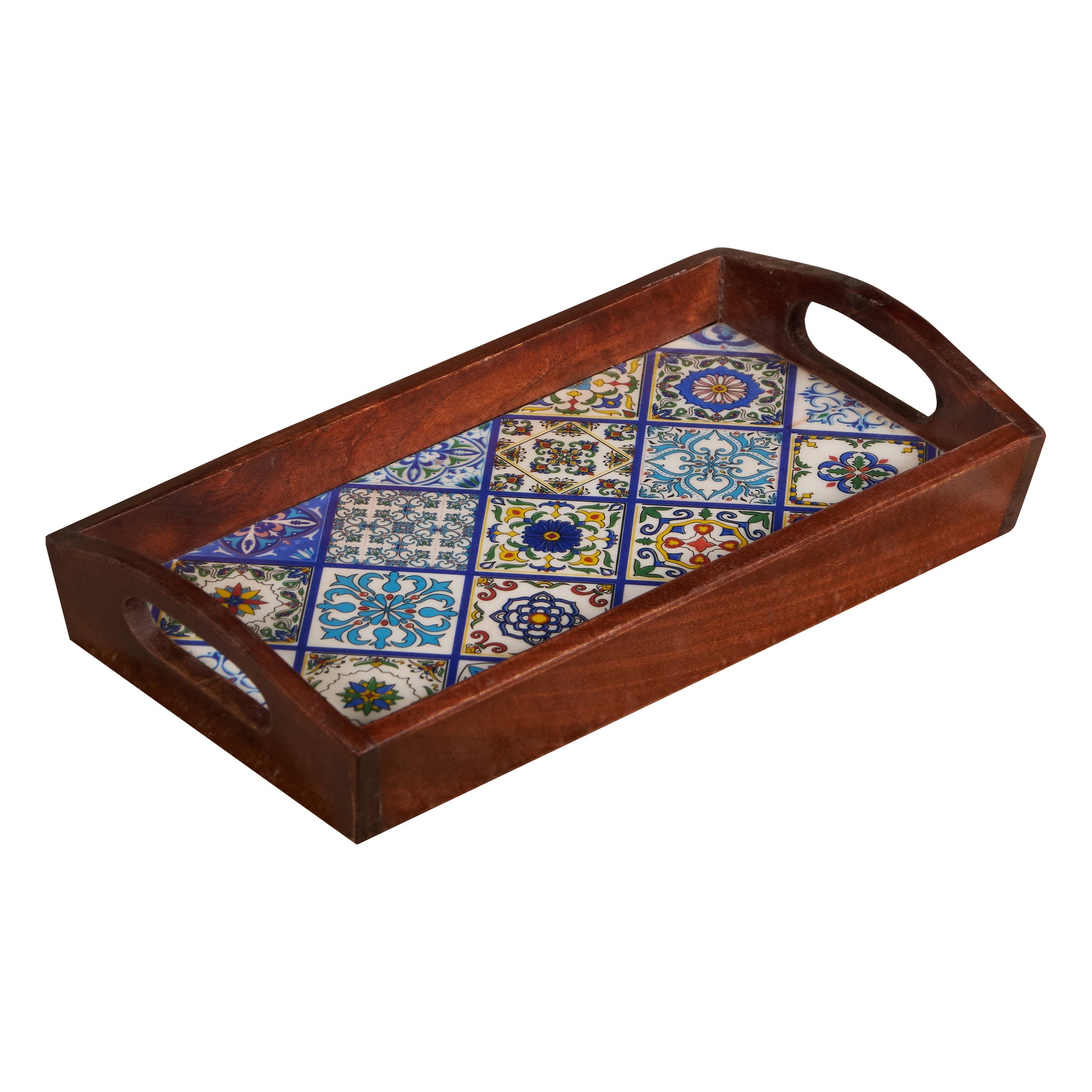 Leena Wooden Tile Tray
