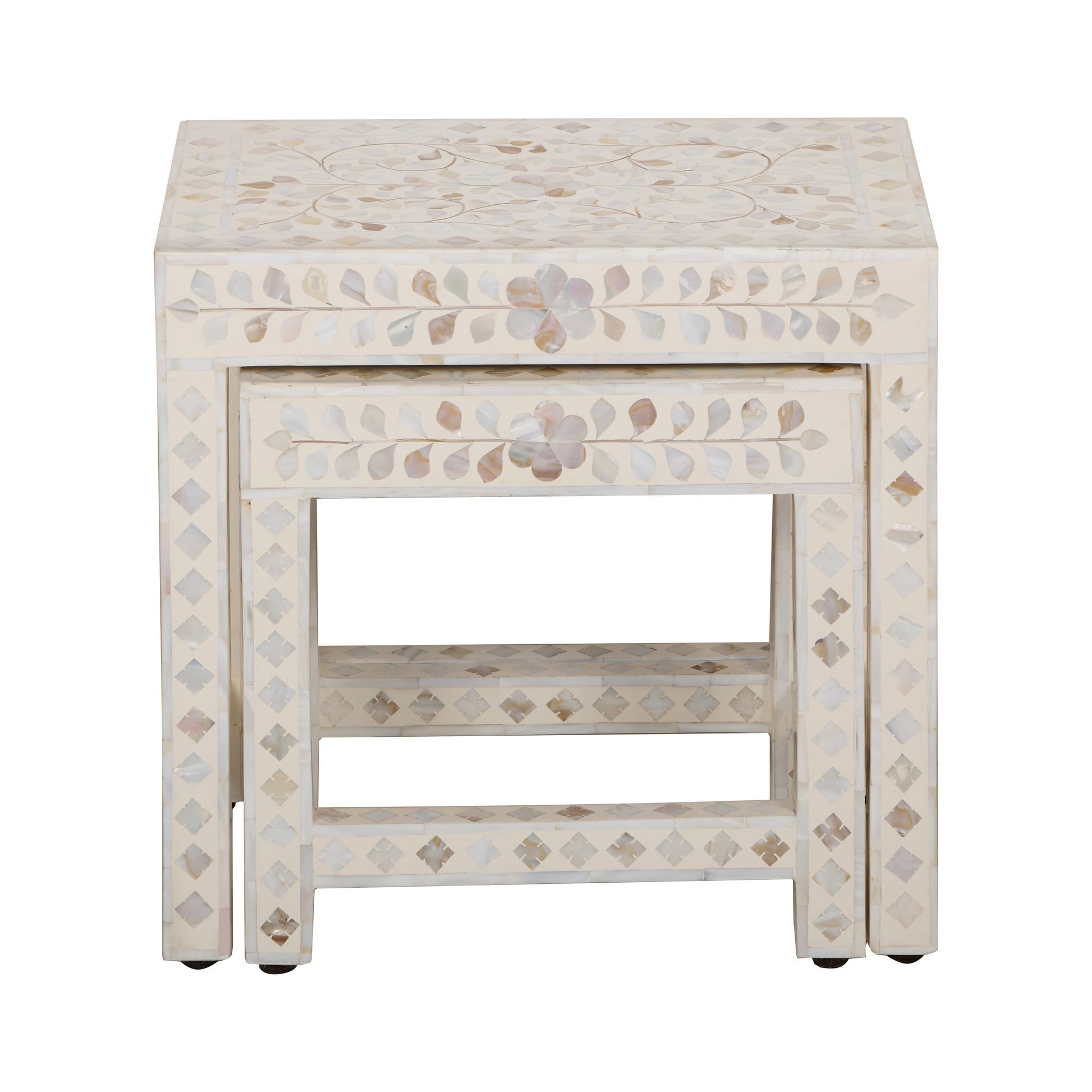 Leah MOP Inlay Nesting Table
