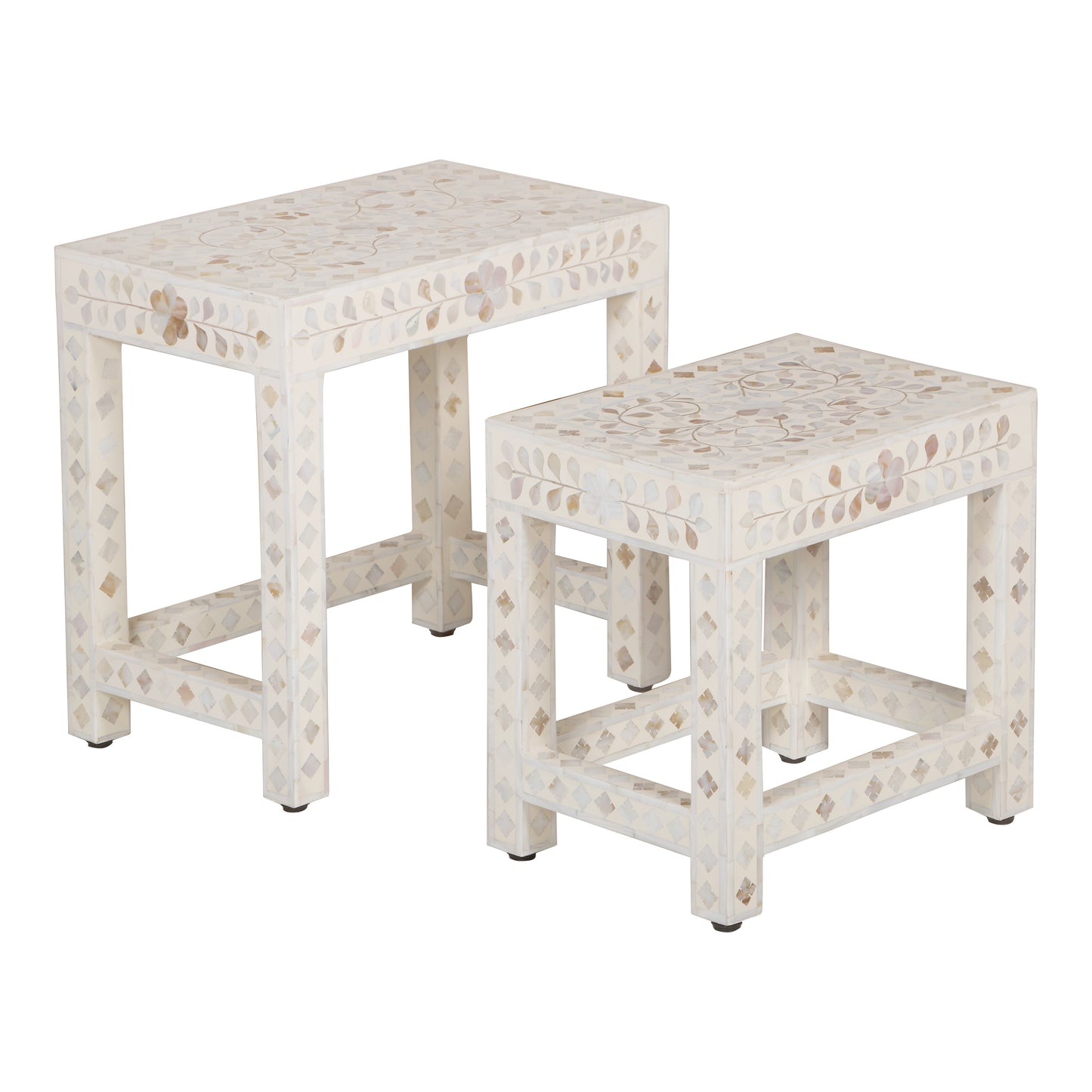 Leah MOP Inlay Nesting Table