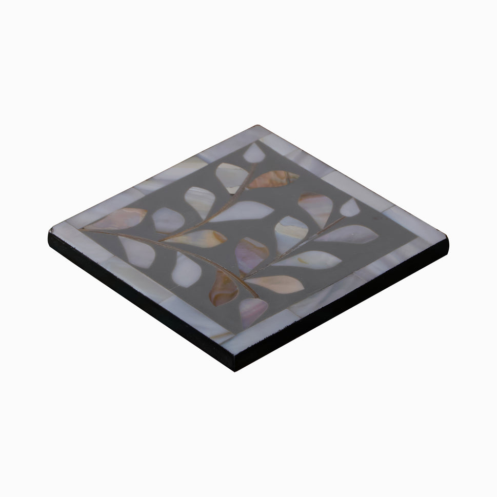 Sage Mother of Pearl Inlay Coaster