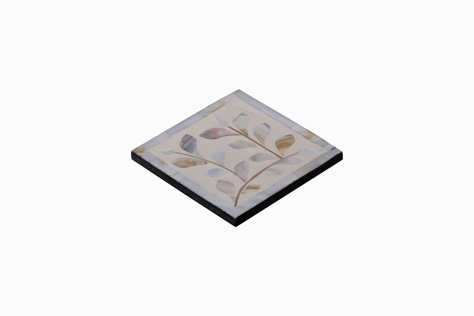 Ivy Mother of Pearl Inlay Coaster