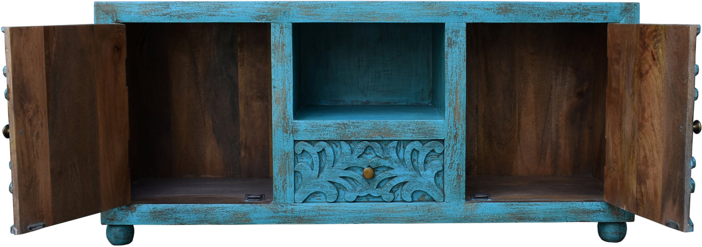 Dutton Wooden Hand Carved TV Cabinet