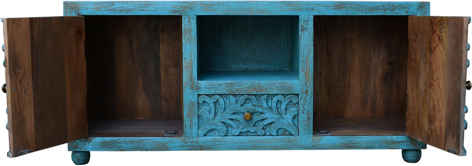 Dutton Wooden Hand Carved TV Cabinet