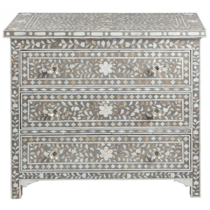 Frost Mother of Pearl Inlay Chest of Drawer