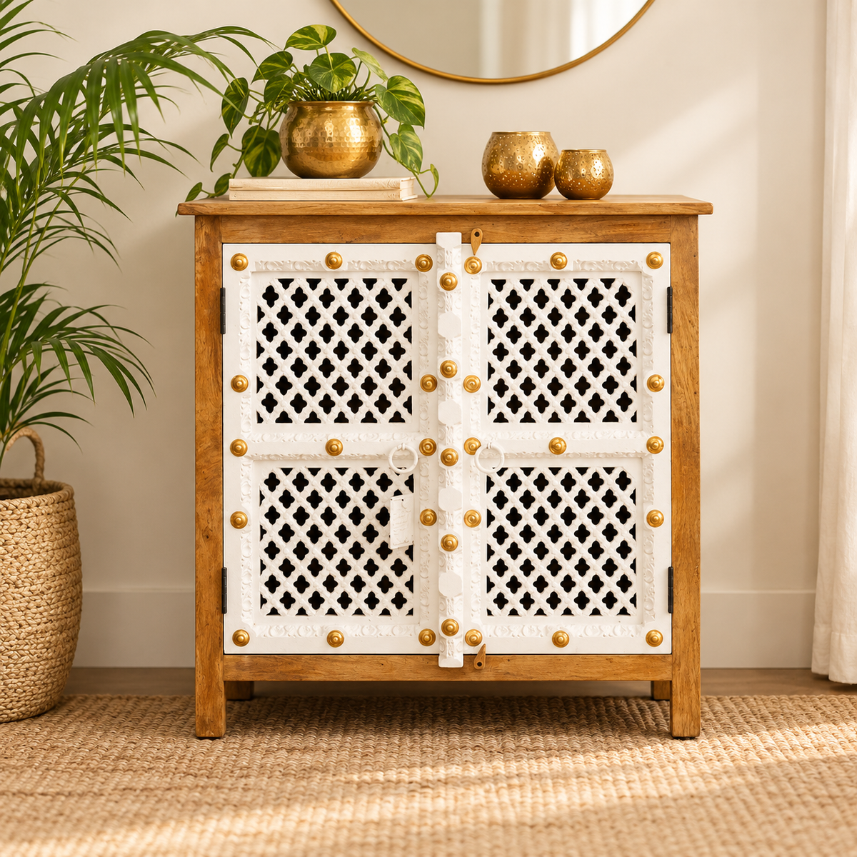 Emory Carved Wooden Cabinet
