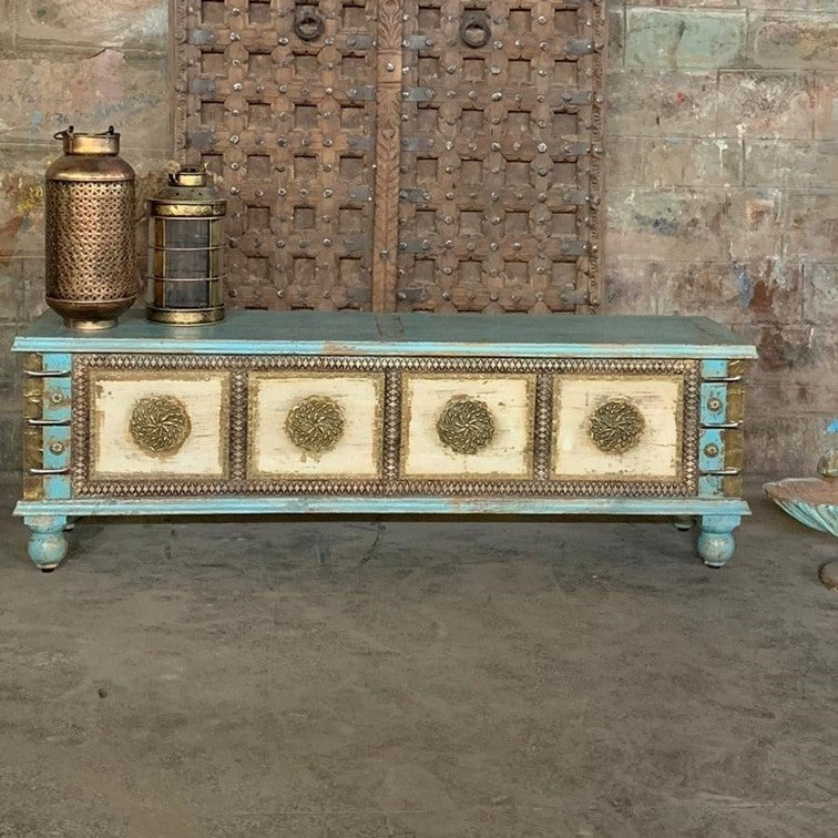 Jaime Carved Storage Trunk
