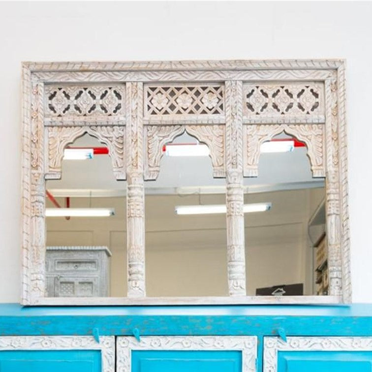 Joyce Carved Wooden  Mirror