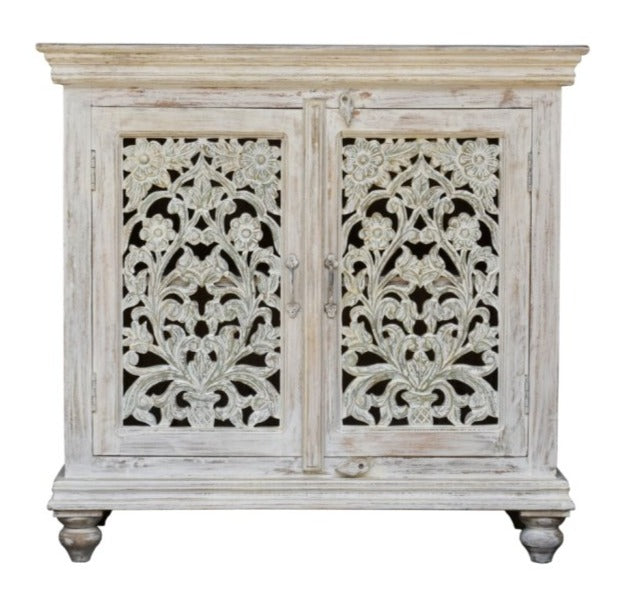 Logan Carved Wooden Cabinet