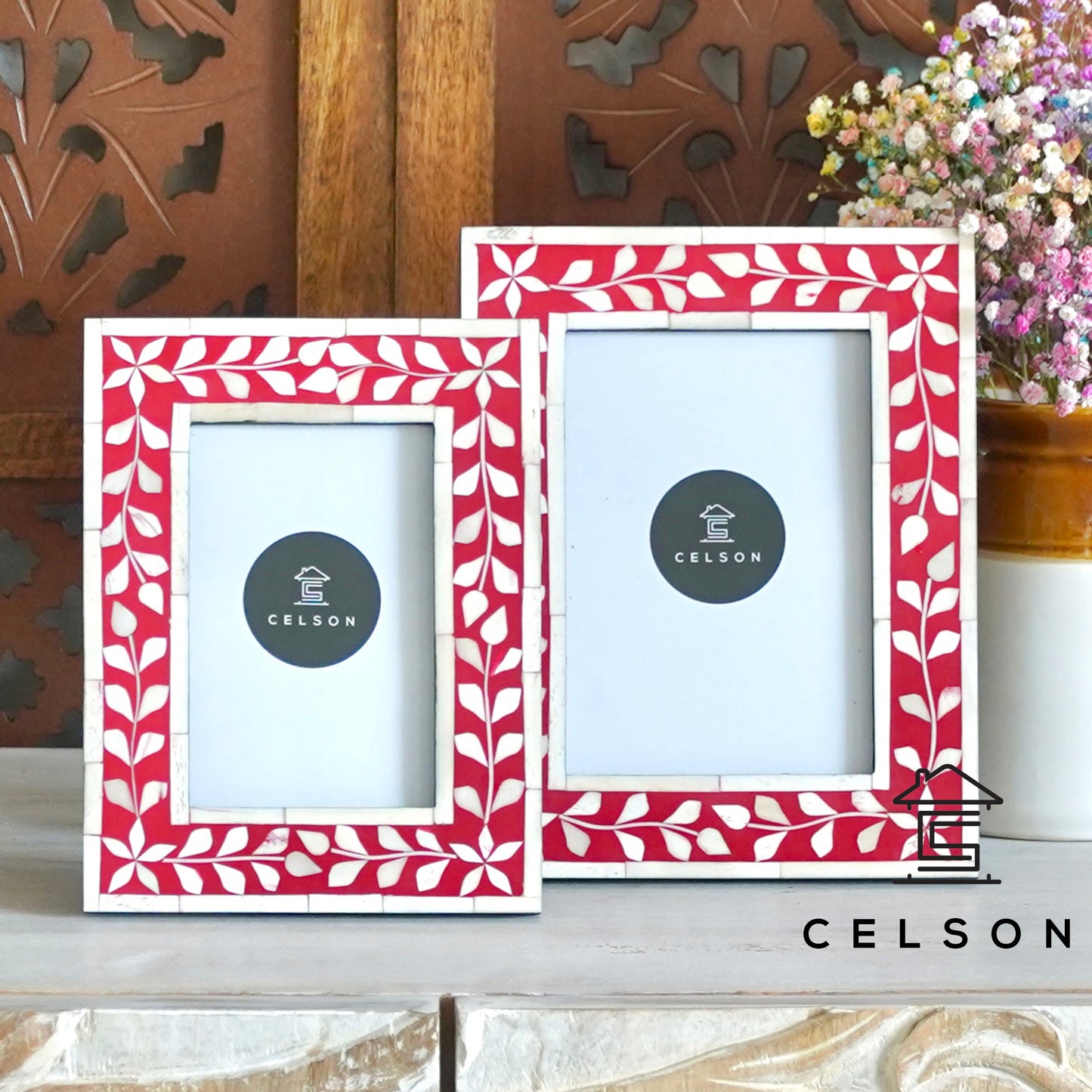 Nia Bone Inlay Photo Frame