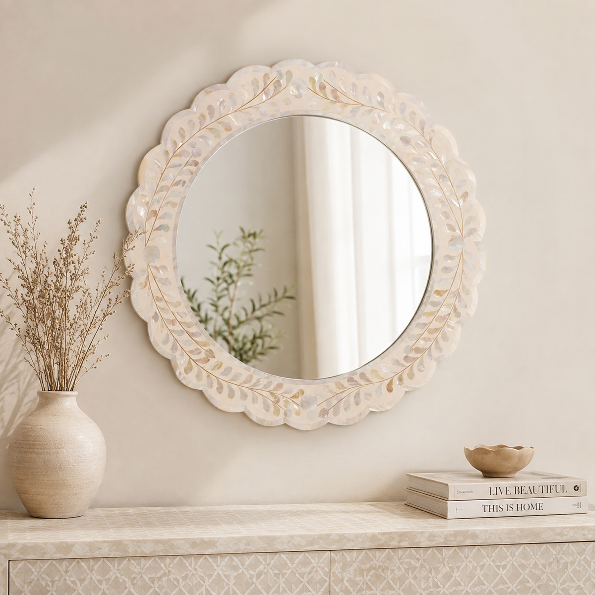 Lucas Mother of Pearl Inlay Mirror