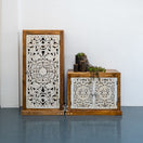 Switch Sam Hand Carved Wooden Shoe Cabinet 2 image