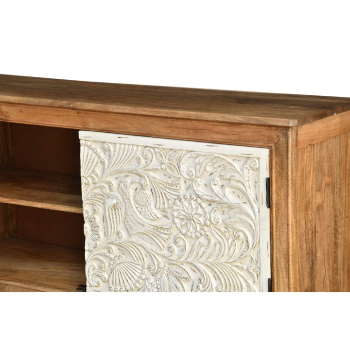 Priestly Hand Carved Wooden Console Table