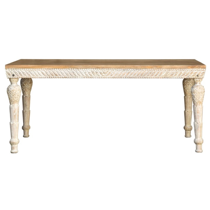 Lawman Hand Carved Wooden Dining Table