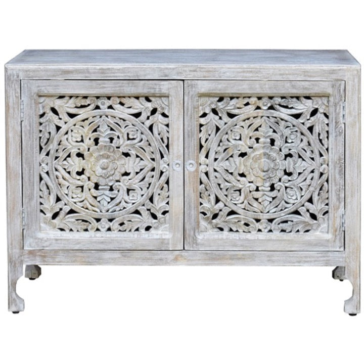 Jim Carved Wooden Cabinet
