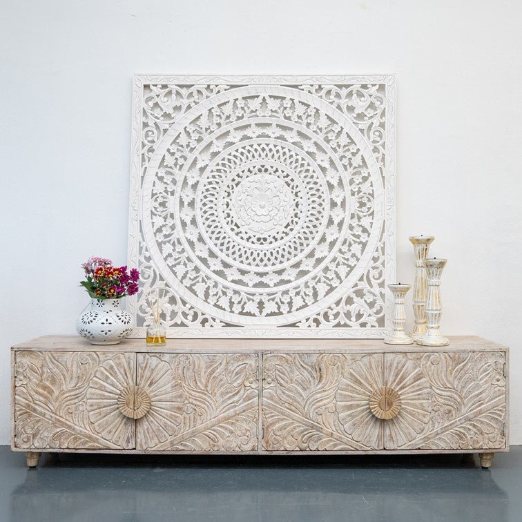 Chrisy Hand Carved TV Cabinet