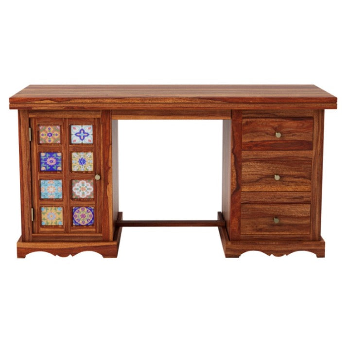 Corey Wooden Hand Carved Study Table