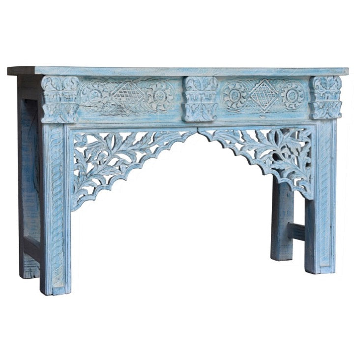 Koharu Hand Carved Wooden Console Table