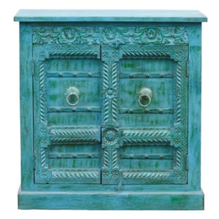 Helms Carved Wooden Chest