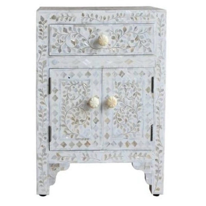 Sivi Mother of Pearl Inlay Bedside