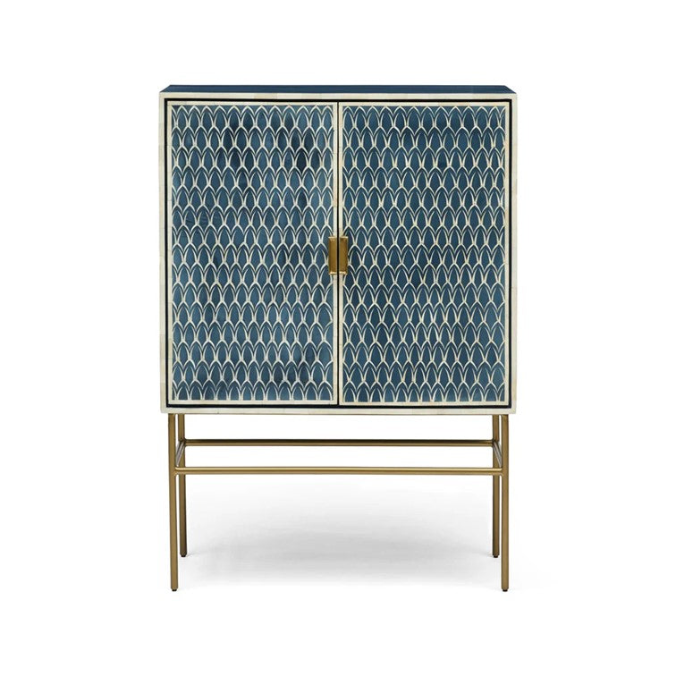 Max Bone Inlay Bar Cabinet