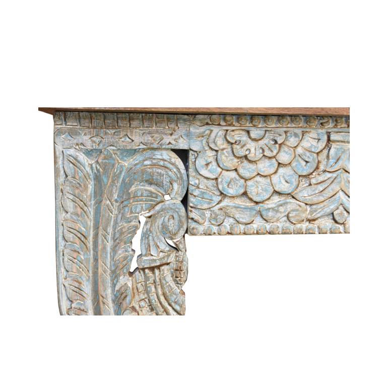 Mitto Hand Carved Wooden Console Table