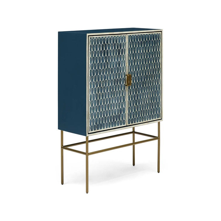 Max Bone Inlay Bar Cabinet