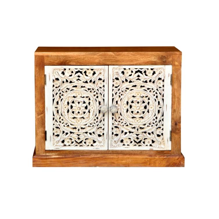 Harris Hand Carved Wooden Shoe Cabinet