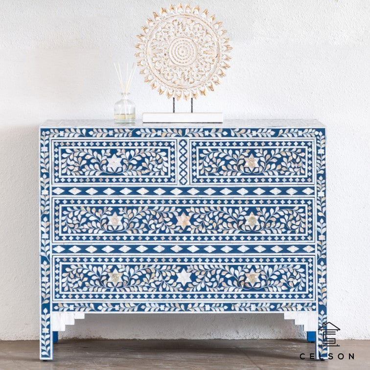 Judith Mother of Pearl Inlay Chest of Drawer