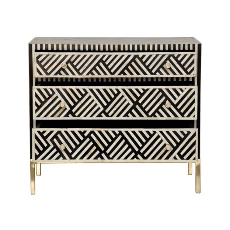 Miffy Bone Inlay Chest of Drawer