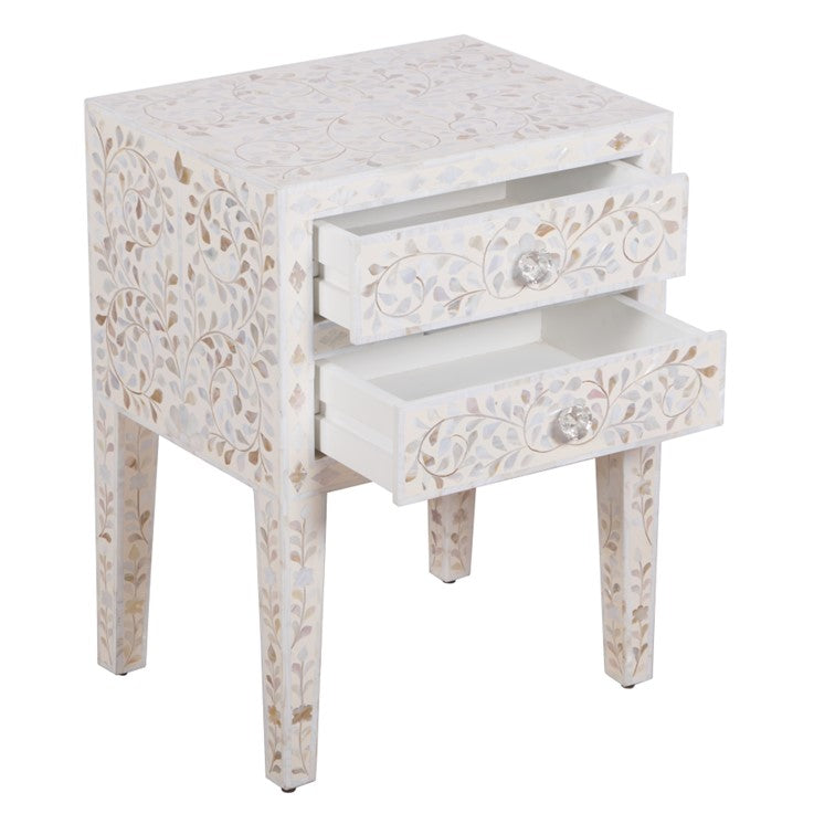Moon Mother of Pearl Bed Side
