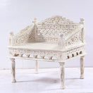 Switch Terisa Indian Wooden Hand Carved Arm Chair with Cushion Seat 3 image