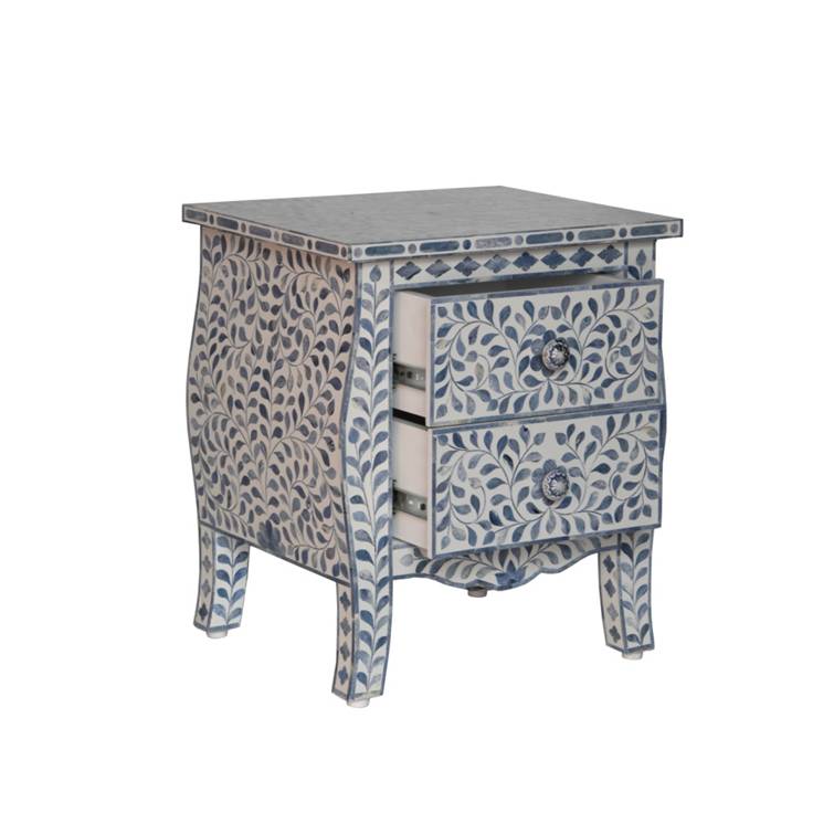 Hayley Bone Inlay Bedside